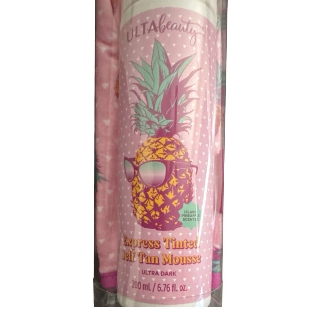 NWT ULTA Beauty Express Tinted Self Tan Mousse Ultra Dark Pineapple 200ml 2pc